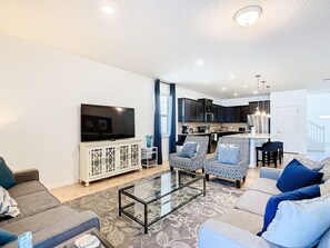 Spacious Living area where you can enjoy watching news and movies.