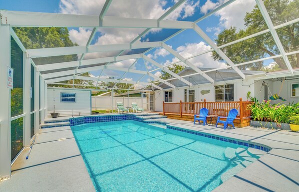 Ocala Vacation Rental | 3BR | 2BA | 1,659 Sq Ft | 3 Steps Required to Enter