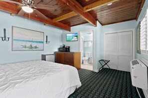 Entrance from the shared balcony with views of the inlet and ocean.