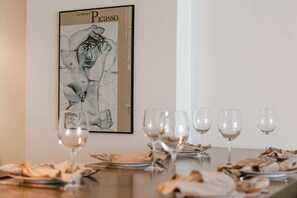 Elegant touches and thoughtful decor create a warm atmosphere for dining.