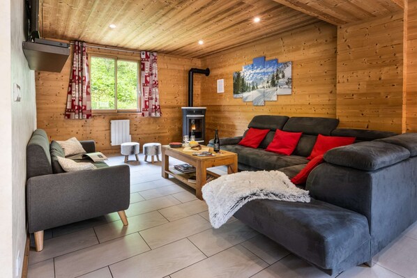 Wohnzimmer im Chalet Snow Mountain