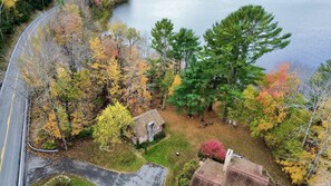 Historic Log Cabin in Fall Foliage