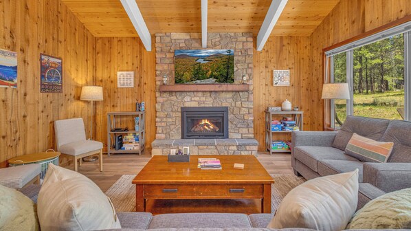 Living Room w/ fireplace - Living Room w/ fireplace