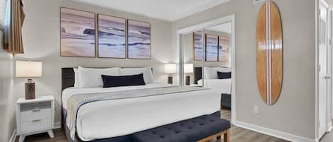 Comfortable king-sized bed