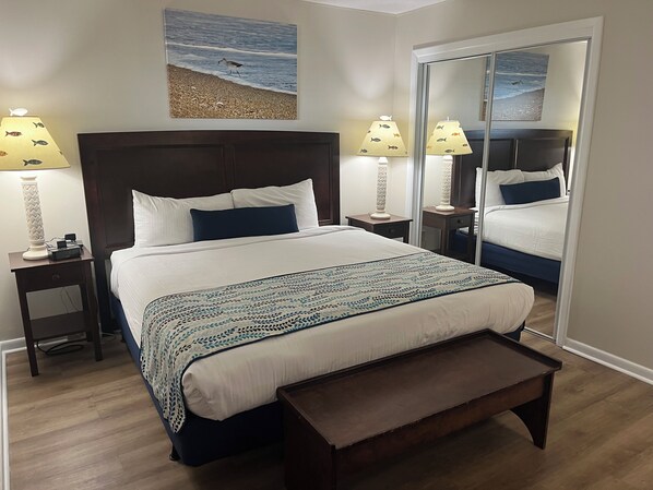 Serene bedroom with a king-size bed, perfect for restful nights