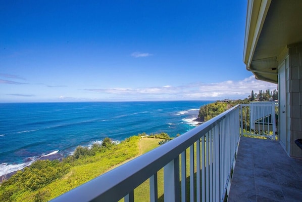 Actual view from the Lanai. Views of the reef and a table / chairs for relaxing.