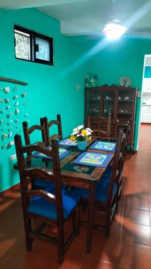 The dining room