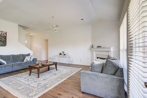 Living Room | Fireplace | Central Heating & A/C