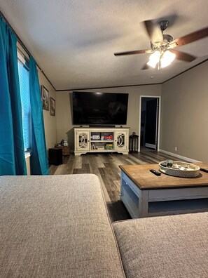 Large 85 smart tv, games, cards, puzzles books