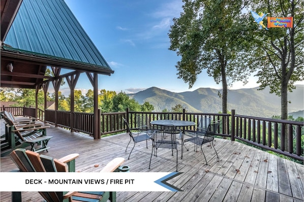 Enjoy breakfast, lunch or dinner out on the deck and soak in the views!