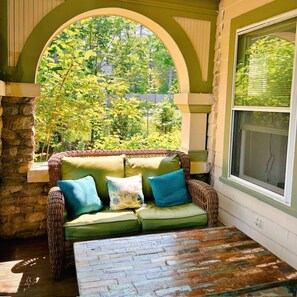 sit and relax on covered porch