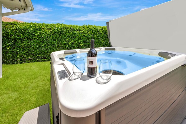 Relax by the jacuzzi