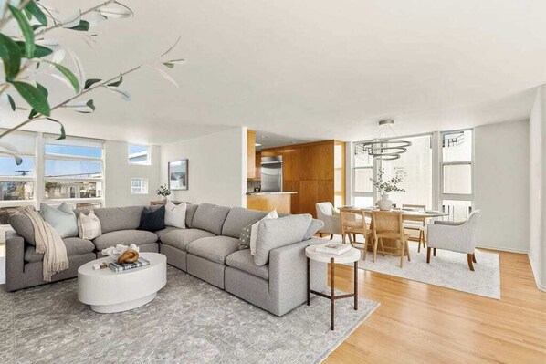 Relax in style with sweeping beach views and plush comfort