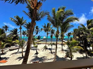 The view from he 3 bedroom suite upper balcony