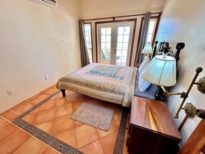 The 3 BDR suite guest bedroom with Caribbean Sea views