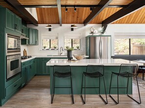 Fully stocked kitchen