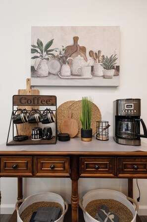 Ready to brew your favorite coffee! Filter is #4 size funnel. 