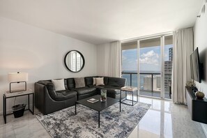 Step into the warm and sunny living room, bathed in beautiful natural light!