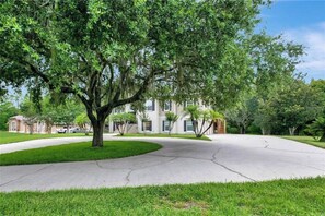 Building and circle driveway