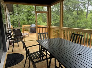Screen in Porch-BBQ Grill-Lounge Chairs