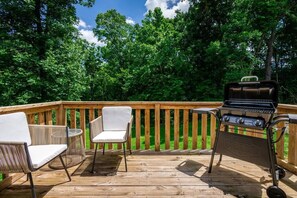 The deck is perfect for making barbecues  or soaking up the warm sunshine.