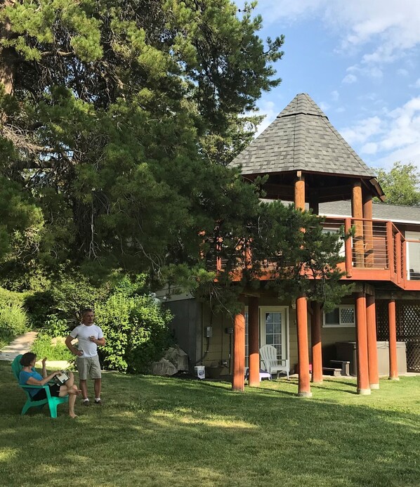 Exterior with gazebo deck