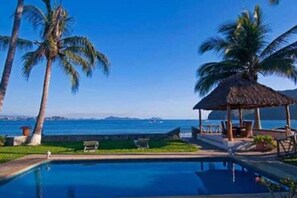 Pool with ocean views