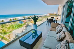 Furnished terrace with ocean view