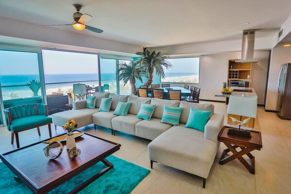 Living room with view