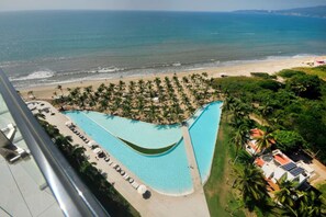 Aerial view main pool