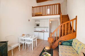 Sink into the cozy sofa after a day exploring the area.