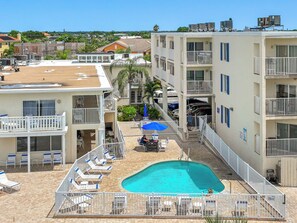 View of property from the beach