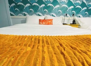 Guest bedroom off lanai offers 2 Queen beds, mini split AC, smart TV and fan