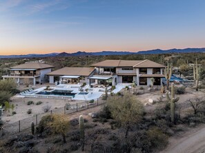 Aerial view of the home situated on 7 acres of land