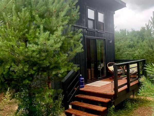 Front porch of tiny home