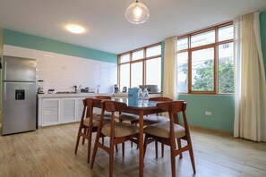 Kitchen filled with natual light 