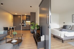 Chic studio in Santiago with modern amenities, perfect for a cozy stay. Enjoy the open layout and stylish decor!