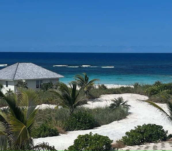 The Beach Bungalows on Eleuthera's gorgeous pink-sand beach.