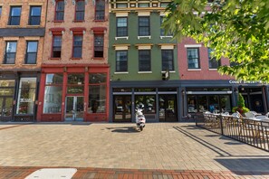 Court Street Kitchen below the apartment building.