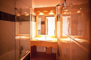 Get ready for your day in the bathroom.