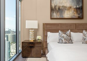 Primary suite with a king bed and a 55" 4K UHD TV