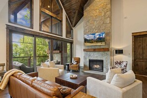 Living Room Has a Wall of Windows