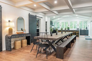 Large dining table perfect for gatherings
