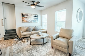 A beautifully modern living room where every moment feels special.