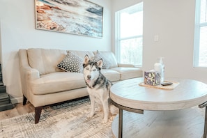 Enjoy the perfect blend of modern elegance and cozy comfort in the living room.