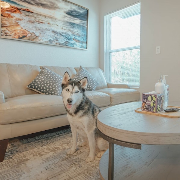 A modern sanctuary where the living room invites peaceful moments.