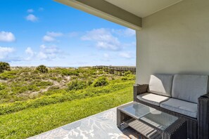 First Floor Patio is Perfect for Morning Coffee