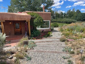 The entryway in summer