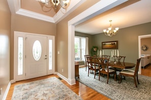 Main entry, dining room on 2nd floor