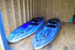 Two sit-on-top kayaks available for use